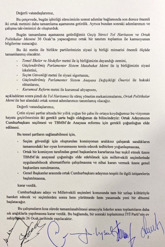Altılı masanın 10'uncu toplantısından da aday çıkmadı! 30 Ocak'ı işaret ettiler...